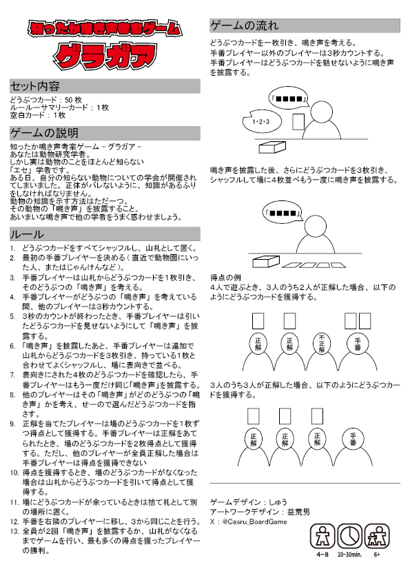 グラガア 説明書